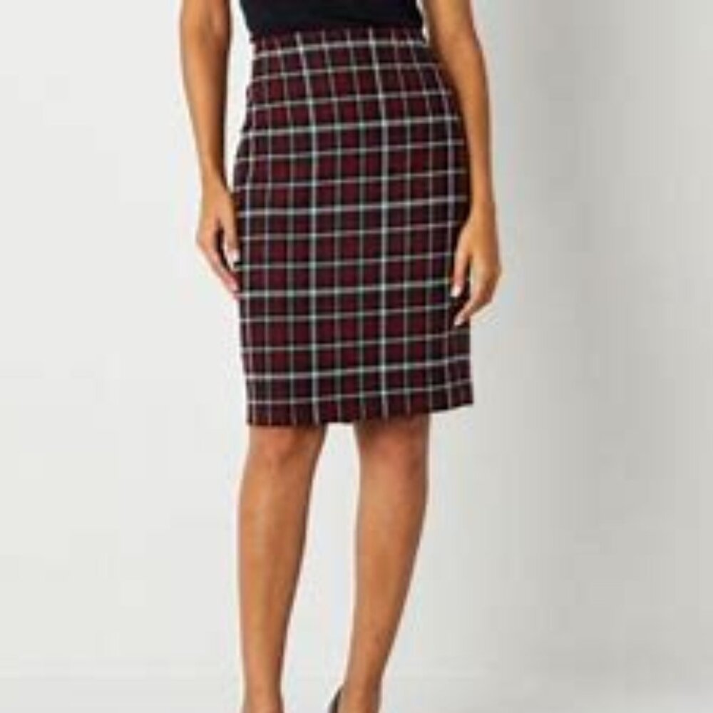Black Label by Evan-Picone Plaid Womens Suit Skirt - Size 16